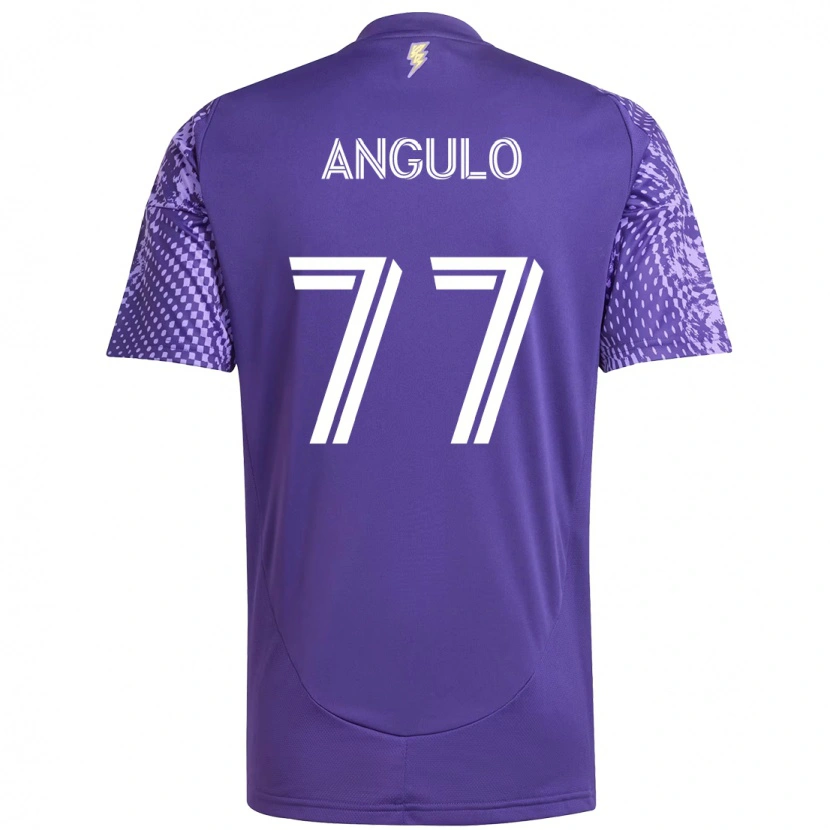Danxen Homem Camisola Iván Angulo #77 Roxo Branco Principal 2025/26 Camisa Brasil