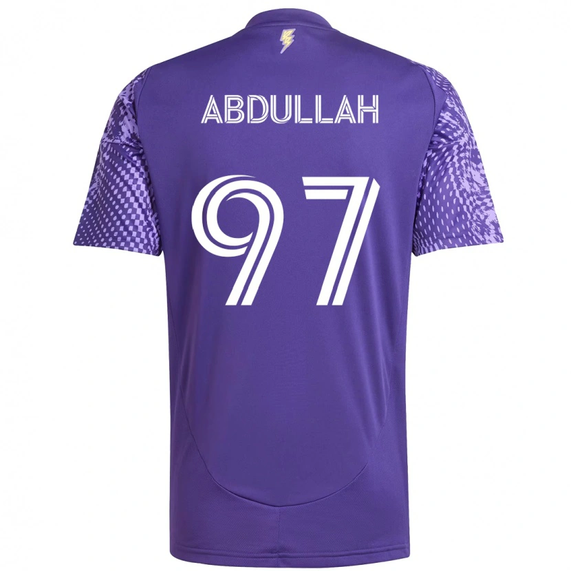 Danxen Homem Camisola Majed Abdullah #97 Roxo Branco Principal 2025/26 Camisa Brasil