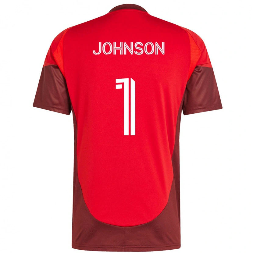 Danxen Homem Camisola Sean Johnson #1 Vermelho Branco Principal 2025/26 Camisa Brasil