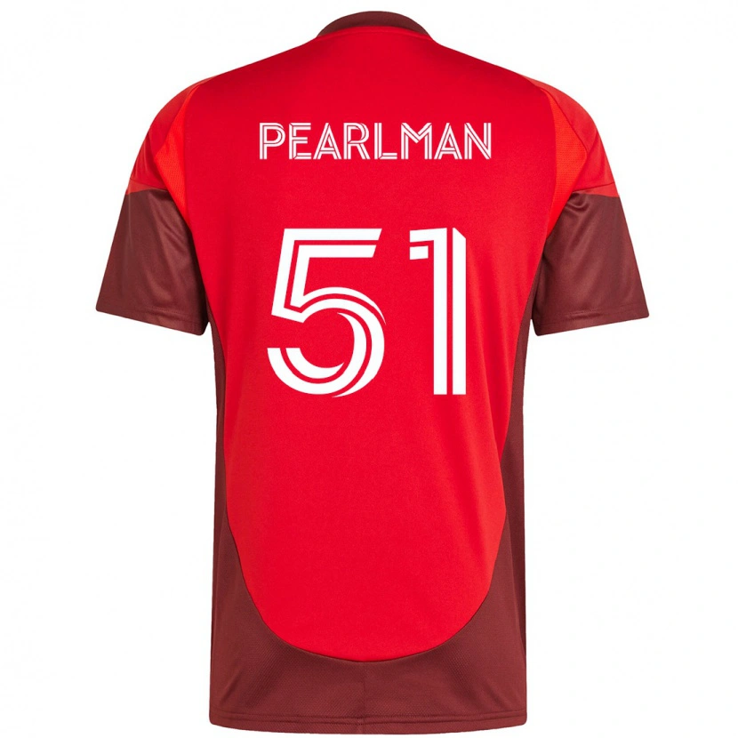 Danxen Homem Camisola Adam Pearlman #51 Vermelho Branco Principal 2025/26 Camisa Brasil