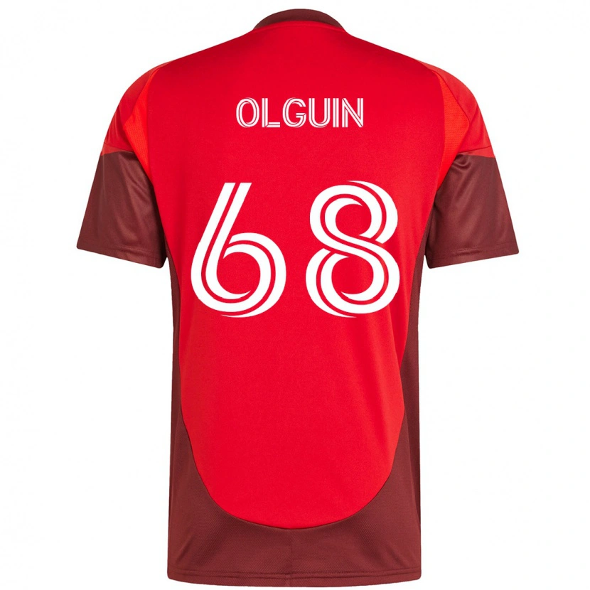 Danxen Homem Camisola Lucas Olguin #68 Vermelho Branco Principal 2025/26 Camisa Brasil