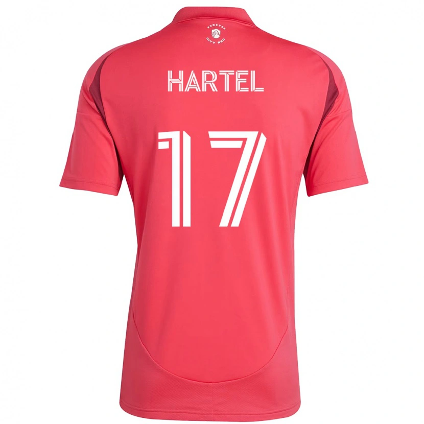 Danxen Homem Camisola Marcel Hartel #17 Magenta Branco Principal 2025/26 Camisa Brasil