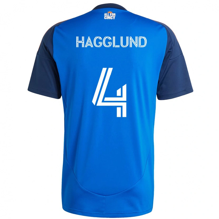 Danxen Homem Camisola Nick Hagglund #4 Azul Escuro Laranja Principal 2025/26 Camisa Brasil