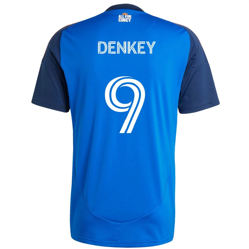 Danxen Homem Camisola Kévin Denkey #9 Azul Escuro Laranja Principal 2025/26 Camisa Brasil
