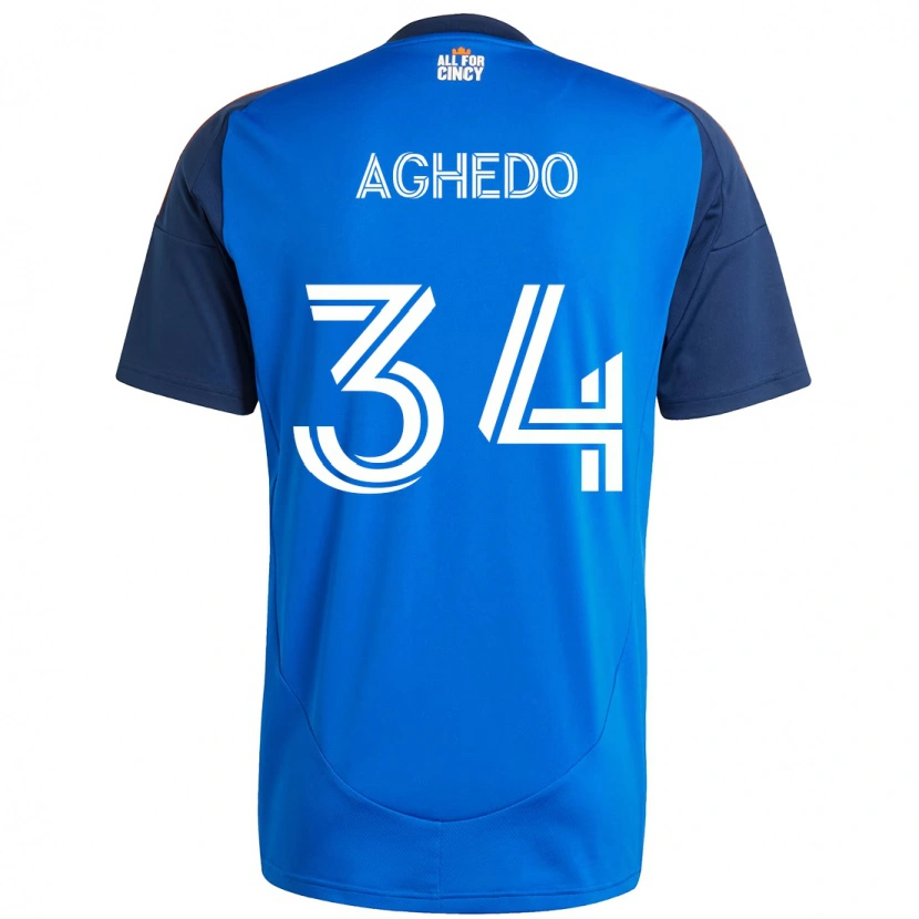 Danxen Homem Camisola London Aghedo #34 Azul Escuro Laranja Principal 2025/26 Camisa Brasil