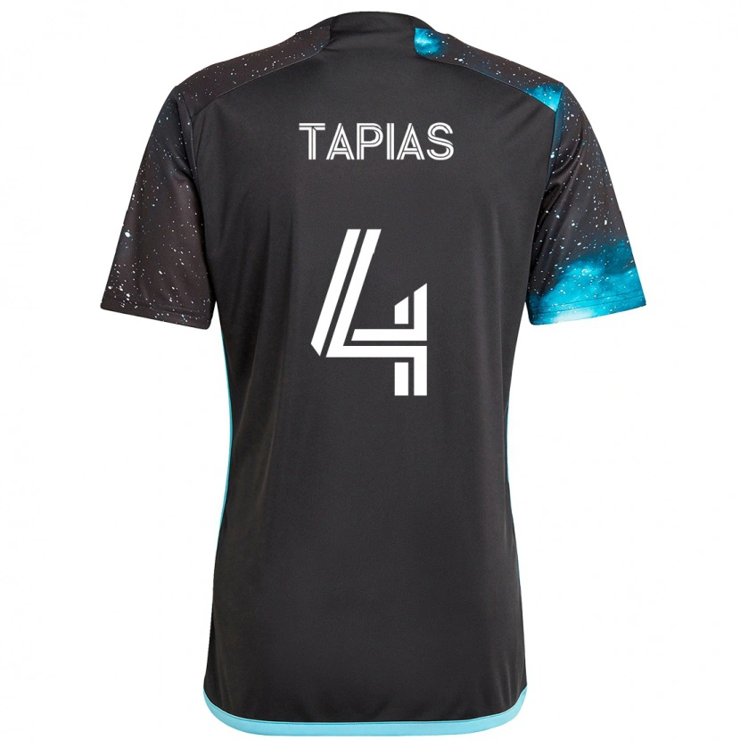 Danxen Homem Camisola Miguel Tapias #4 Preto Azul Principal 2025/26 Camisa Brasil