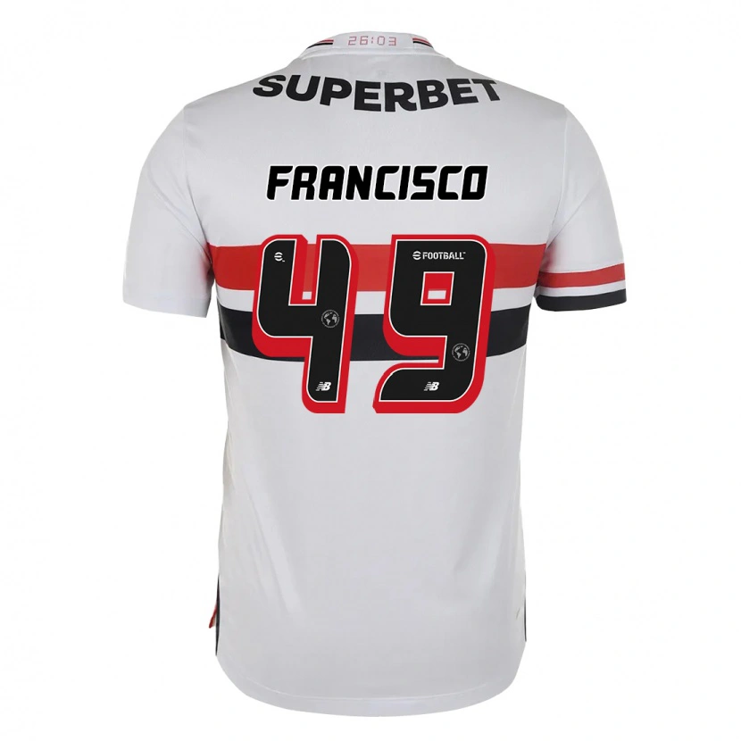 Danxen Homem Camisola Ryan Francisco #49 Vermelho Preto Branco Principal 2025/26 Camisa Brasil