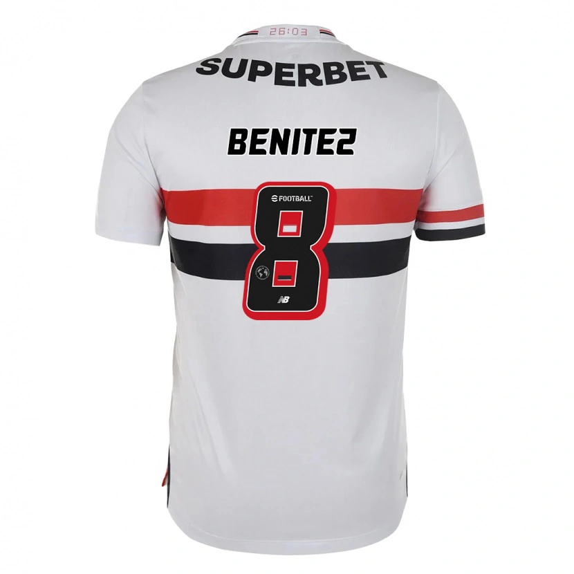 Danxen Homem Camisola Martin Benitez #8 Vermelho Preto Branco Principal 2025/26 Camisa Brasil
