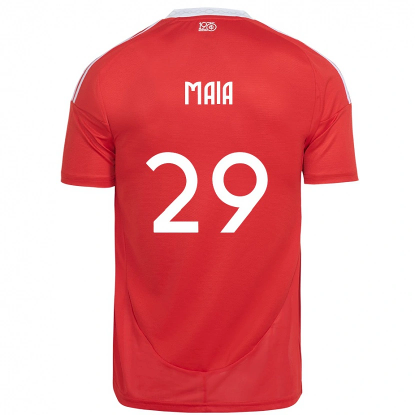Danxen Homem Camisola Thiago Maia #29 Vermelho Branco Principal 2025/26 Camisa Brasil