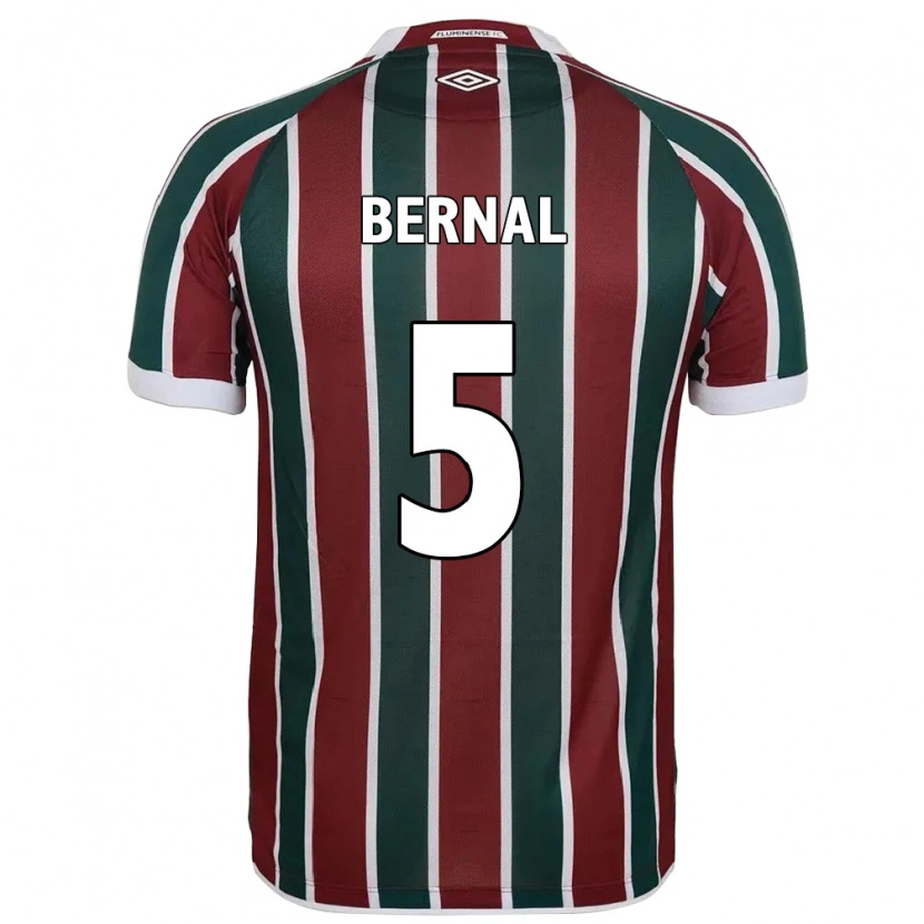 Danxen Homem Camisola Facundo Bernal #5 Verde Bordô Branco Principal 2025/26 Camisa Brasil