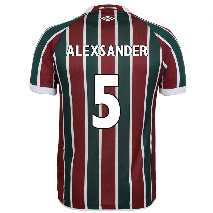 Danxen Homem Camisola Alexsander #5 Verde Bordô Branco Principal 2025/26 Camisa Brasil