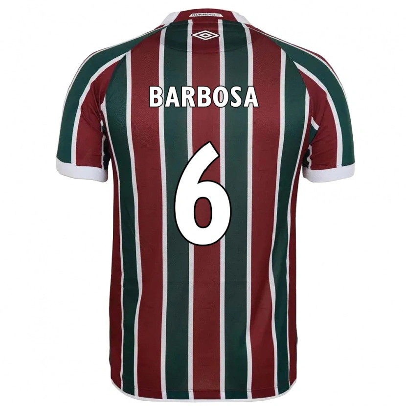 Danxen Homem Camisola Diogo Barbosa #6 Verde Bordô Branco Principal 2025/26 Camisa Brasil