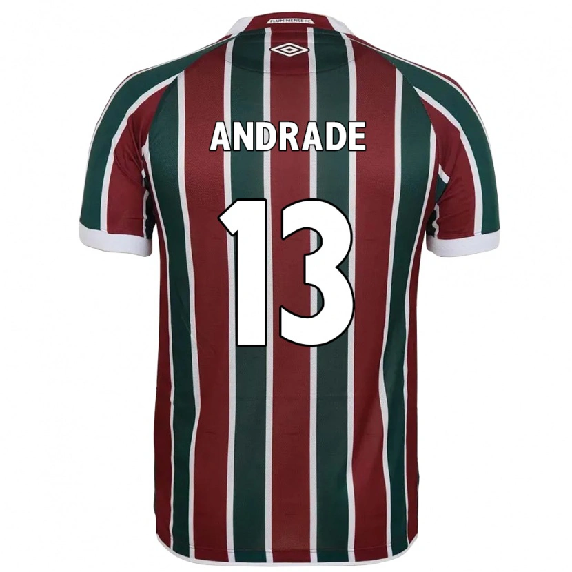 Danxen Homem Camisola Felipe Andrade #13 Verde Bordô Branco Principal 2025/26 Camisa Brasil