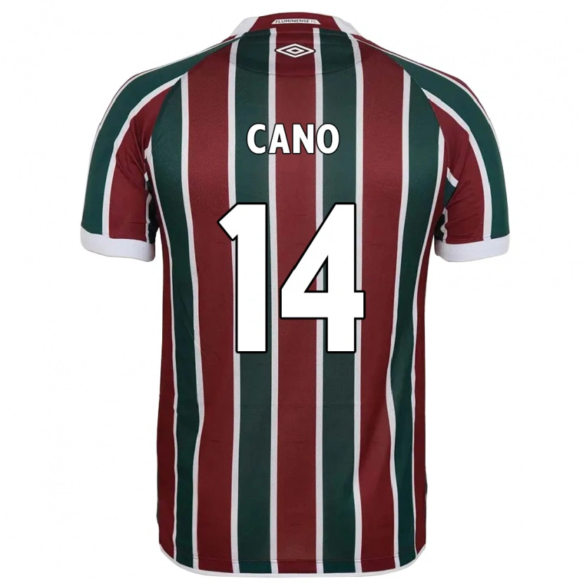Danxen Homem Camisola Germán Cano #14 Verde Bordô Branco Principal 2025/26 Camisa Brasil
