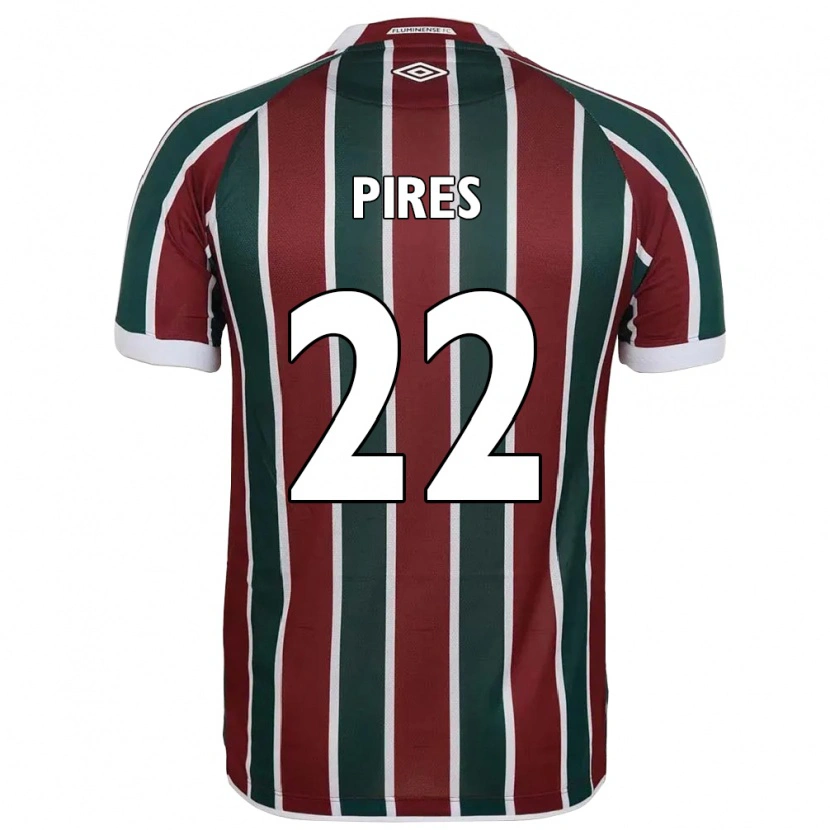 Danxen Homem Camisola Gabriel Pires #22 Verde Bordô Branco Principal 2025/26 Camisa Brasil