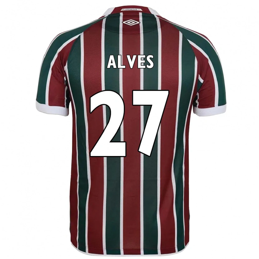 Danxen Homem Camisola Felipe Alves #27 Verde Bordô Branco Principal 2025/26 Camisa Brasil