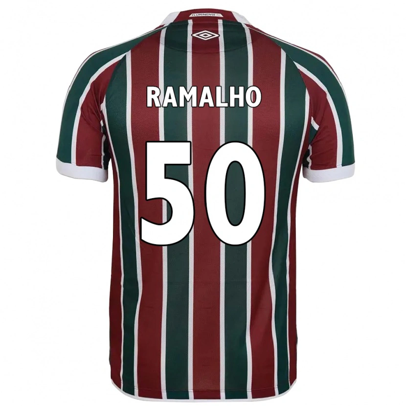Danxen Homem Camisola Gustavo Ramalho #50 Verde Bordô Branco Principal 2025/26 Camisa Brasil