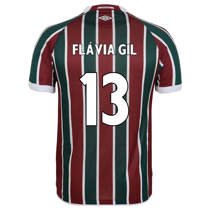 Danxen Homem Camisola Flávia Gil #13 Verde Bordô Branco Principal 2025/26 Camisa Brasil
