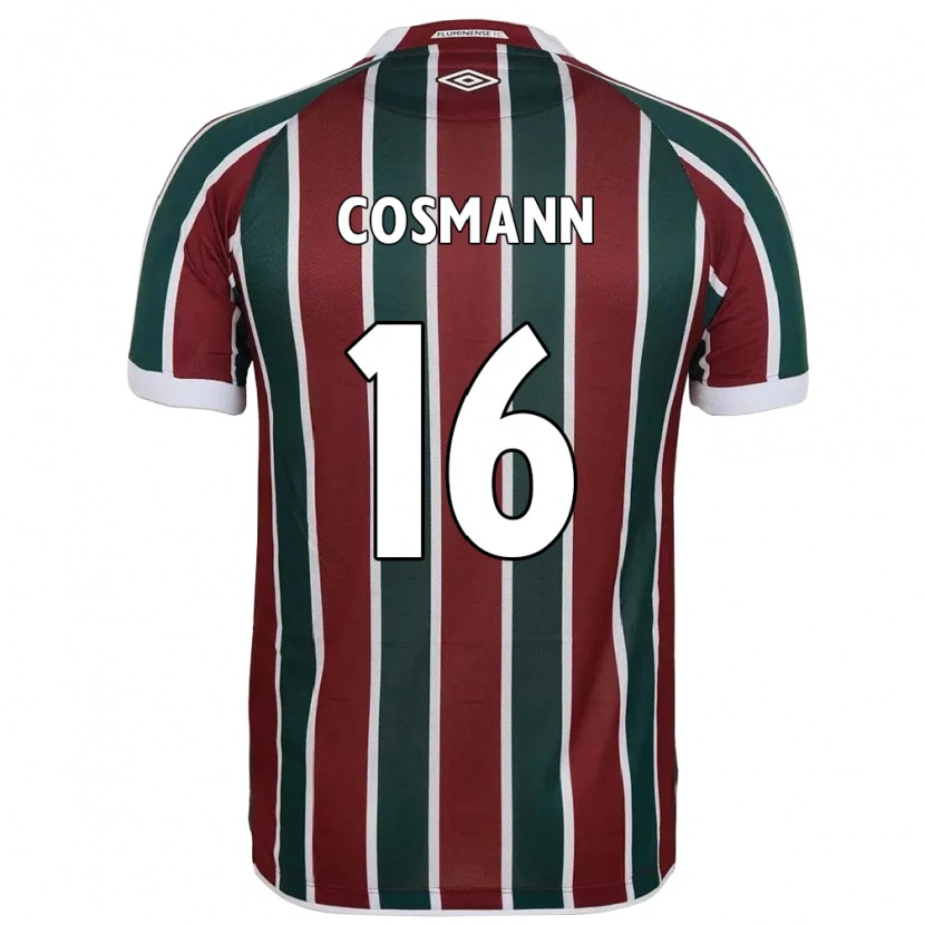 Danxen Homem Camisola Yasmin Cosmann #16 Verde Bordô Branco Principal 2025/26 Camisa Brasil