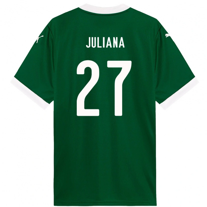 Danxen Homem Camisola Juliana #27 Verde Branco Principal 2025/26 Camisa Brasil