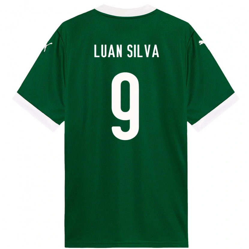 Danxen Homem Camisola Luan Silva #9 Verde Branco Principal 2025/26 Camisa Brasil