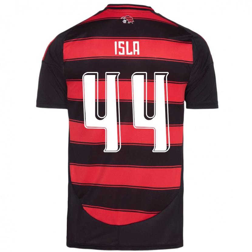 Danxen Homem Camisola Mauricio Isla #44 Vermelho Preto Principal 2025/26 Camisa Brasil