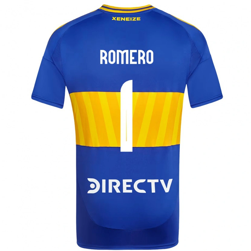 Danxen Homem Camisola Sergio Romero #1 Azul Royal Amarelo Principal 2025/26 Camisa Brasil