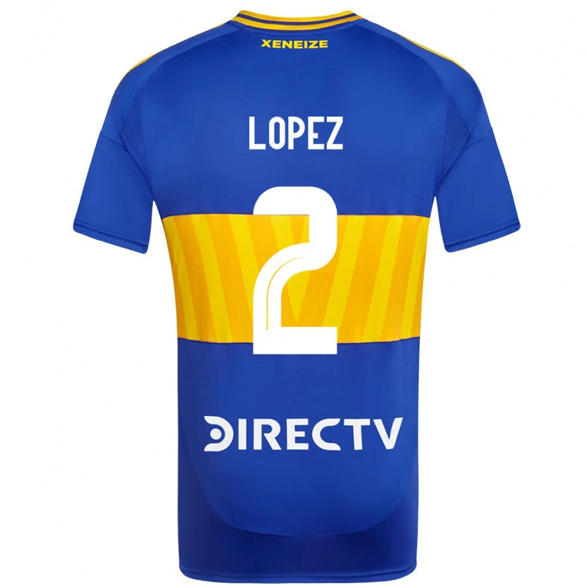 Danxen Homem Camisola Lisandro Lopez #2 Azul Royal Amarelo Principal 2025/26 Camisa Brasil