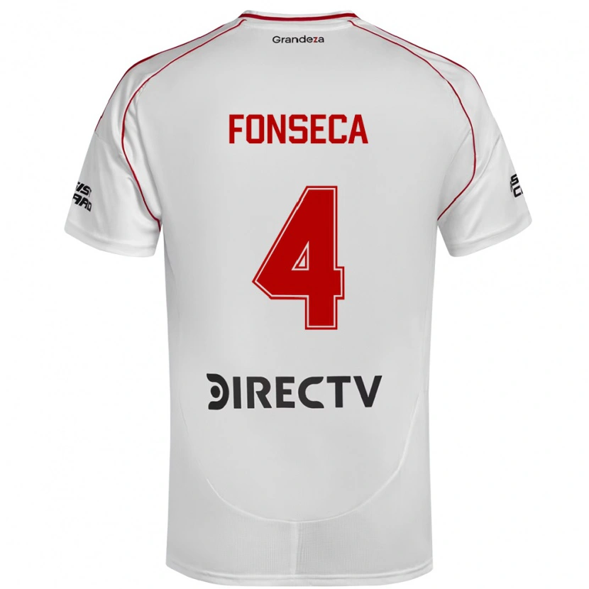 Danxen Homem Camisola Nicolás Fonseca #4 Branco Vermelho Principal 2025/26 Camisa Brasil