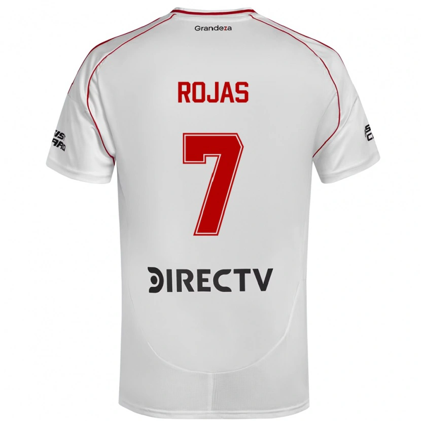 Danxen Homem Camisola Matías Rojas #7 Branco Vermelho Principal 2025/26 Camisa Brasil