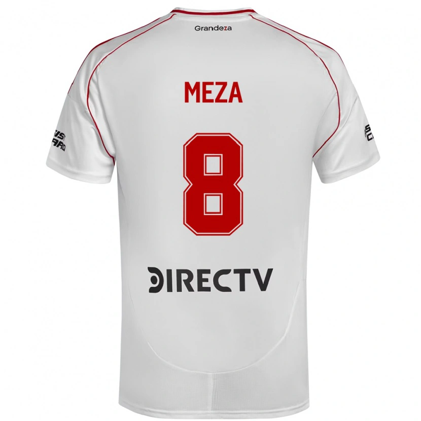 Danxen Homem Camisola Maximiliano Meza #8 Branco Vermelho Principal 2025/26 Camisa Brasil