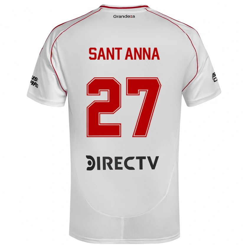 Danxen Homem Camisola Agustín Sant Anna #27 Branco Vermelho Principal 2025/26 Camisa Brasil