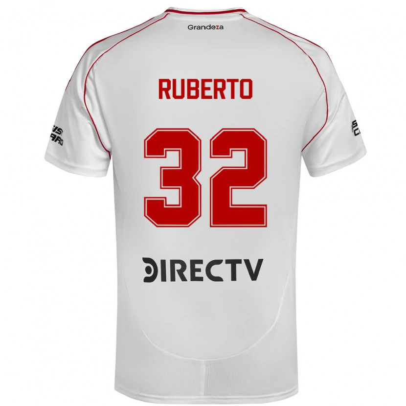 Danxen Homem Camisola Agustín Ruberto #32 Branco Vermelho Principal 2025/26 Camisa Brasil