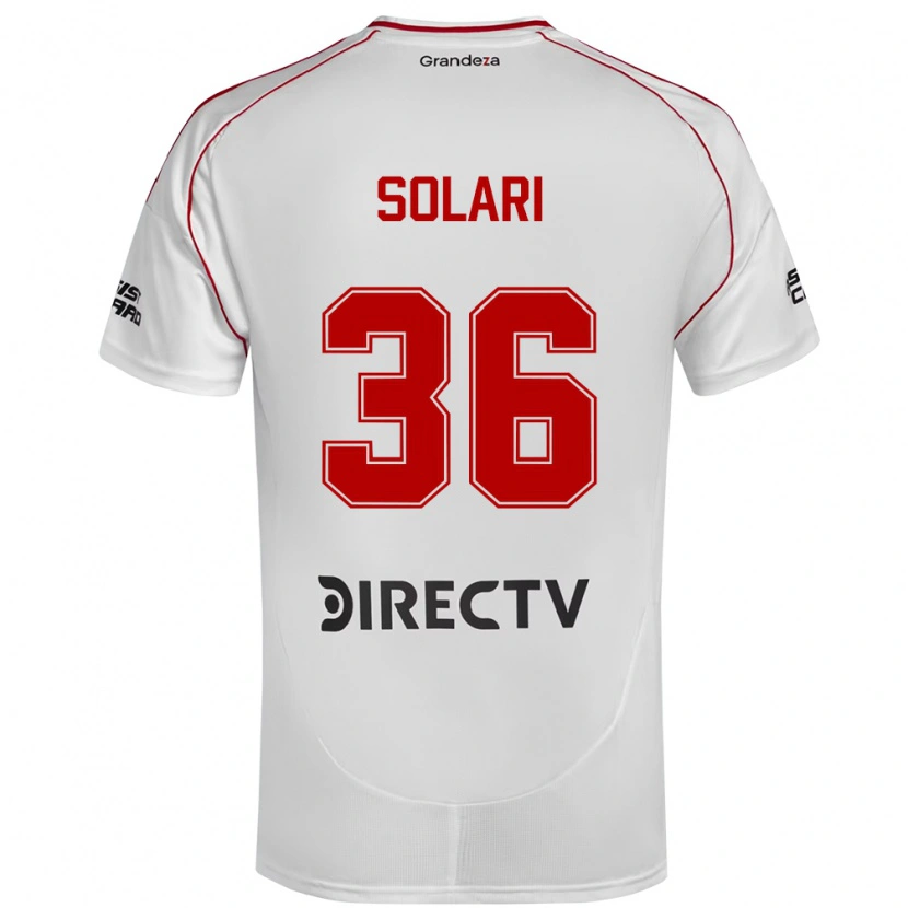 Danxen Homem Camisola Pablo Solari #36 Branco Vermelho Principal 2025/26 Camisa Brasil