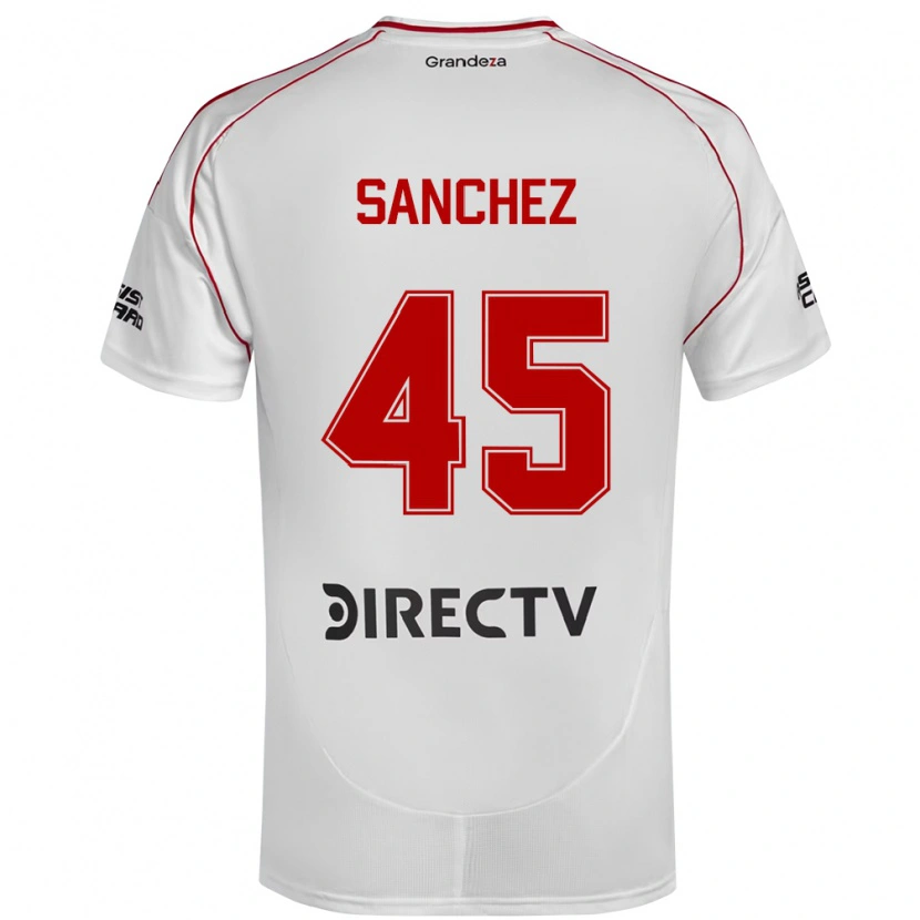 Danxen Homem Camisola Sebastián Sánchez #45 Branco Vermelho Principal 2025/26 Camisa Brasil