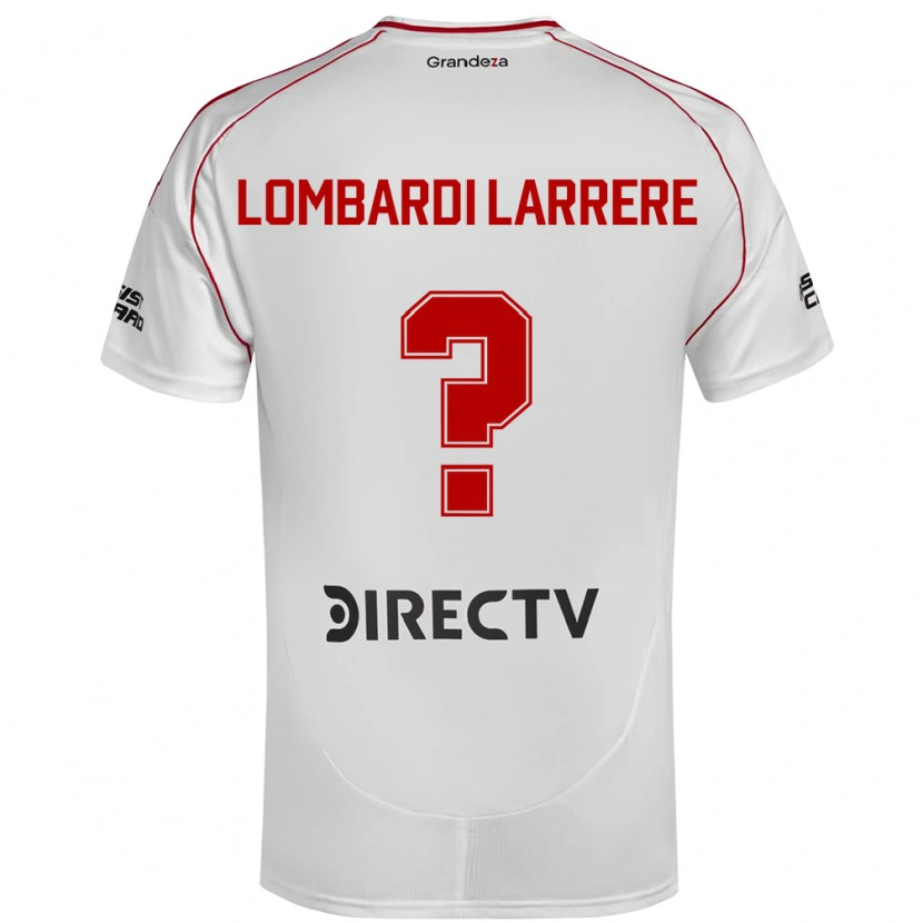 Danxen Homem Camisola Delfina Lombardi Larrere #0 Branco Vermelho Principal 2025/26 Camisa Brasil