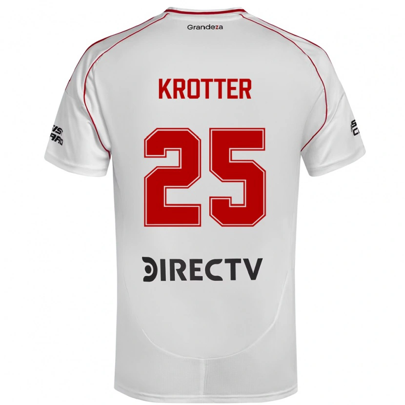 Danxen Homem Camisola Martina Krotter #25 Branco Vermelho Principal 2025/26 Camisa Brasil