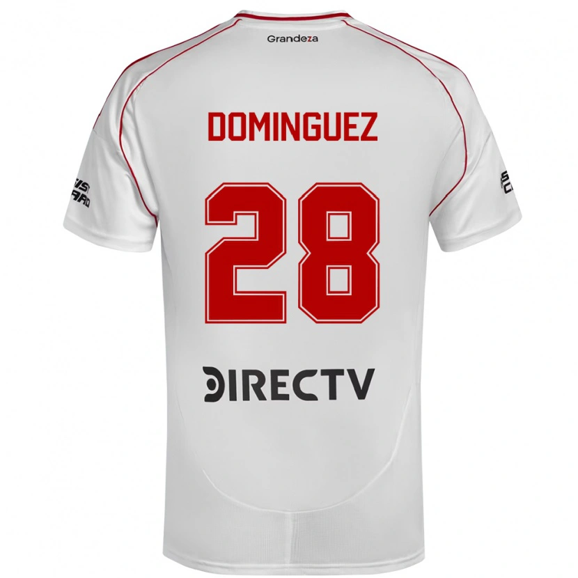 Danxen Homem Camisola Evelyn Sofía Domínguez #28 Branco Vermelho Principal 2025/26 Camisa Brasil