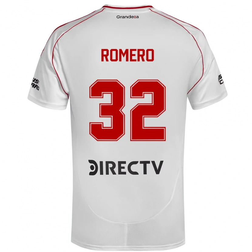 Danxen Homem Camisola Julieta Romero #32 Branco Vermelho Principal 2025/26 Camisa Brasil