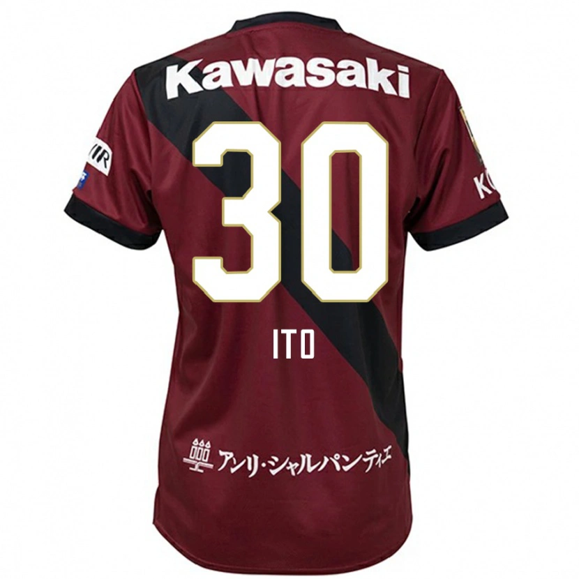 Danxen Homem Camisola Genta Ito #30 Bordô Preto Principal 2025/26 Camisa Brasil