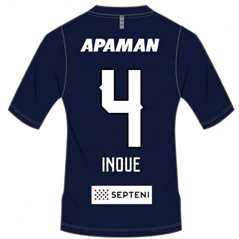 Danxen Homem Camisola Seiya Inoue #4 Azul Royal Branco Principal 2025/26 Camisa Brasil