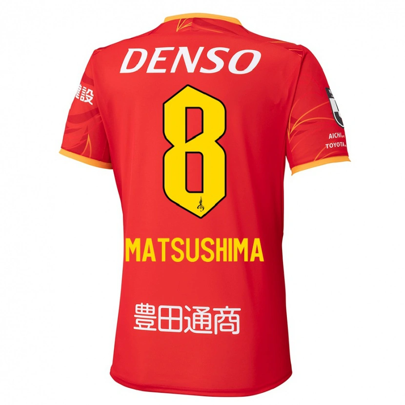 Danxen Homem Camisola Kosei Matsushima #8 Vermelho Amarelo Principal 2025/26 Camisa Brasil