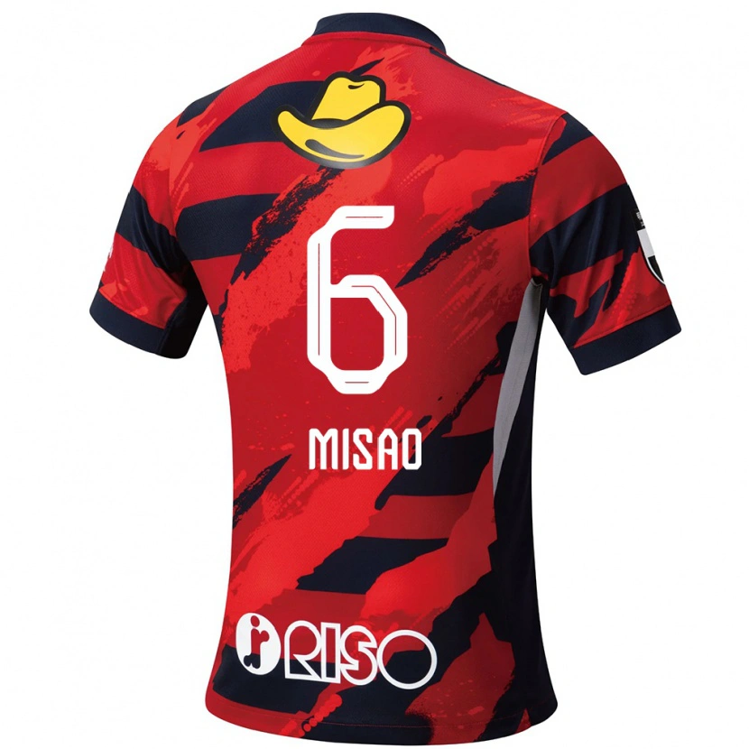 Danxen Homem Camisola Kento Misao #6 Vermelho Preto Principal 2025/26 Camisa Brasil