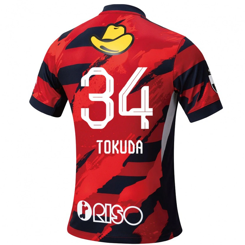 Danxen Homem Camisola Homare Tokuda #34 Vermelho Preto Principal 2025/26 Camisa Brasil