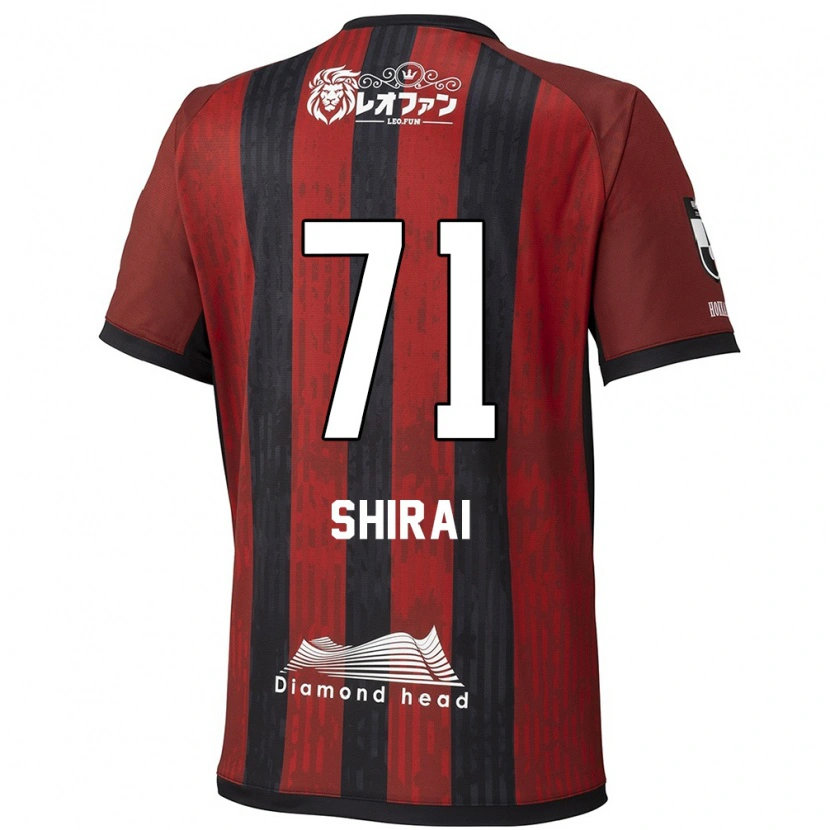 Danxen Homem Camisola Haruto Shirai #71 Vermelho Preto Principal 2025/26 Camisa Brasil