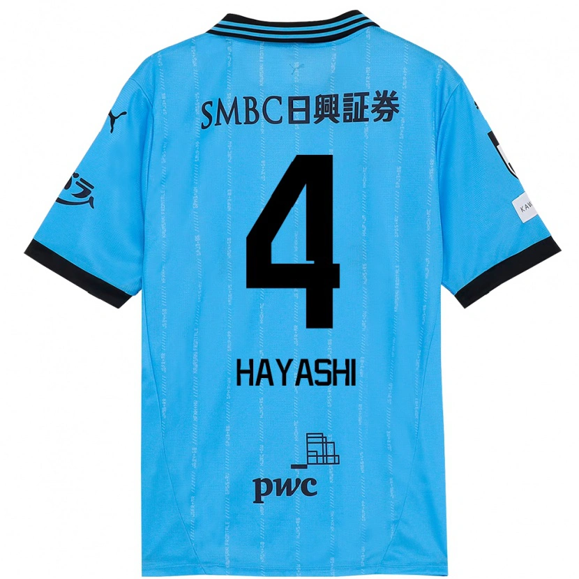 Danxen Homem Camisola Shunsuke Hayashi #4 Azul Celeste Preto Principal 2025/26 Camisa Brasil
