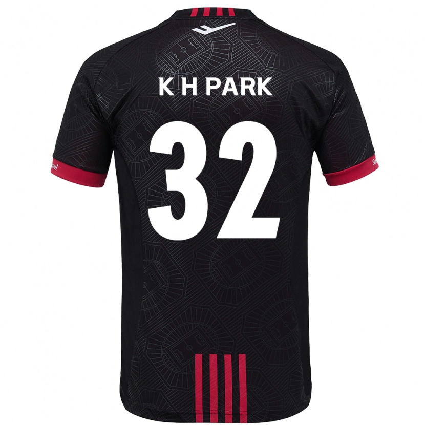 Danxen Homem Camisola Han-Kyul Park #32 Preto Vermelho Principal 2025/26 Camisa Brasil