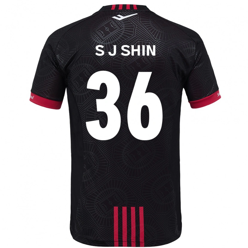 Danxen Homem Camisola Ji-Seop Shin #36 Preto Vermelho Principal 2025/26 Camisa Brasil