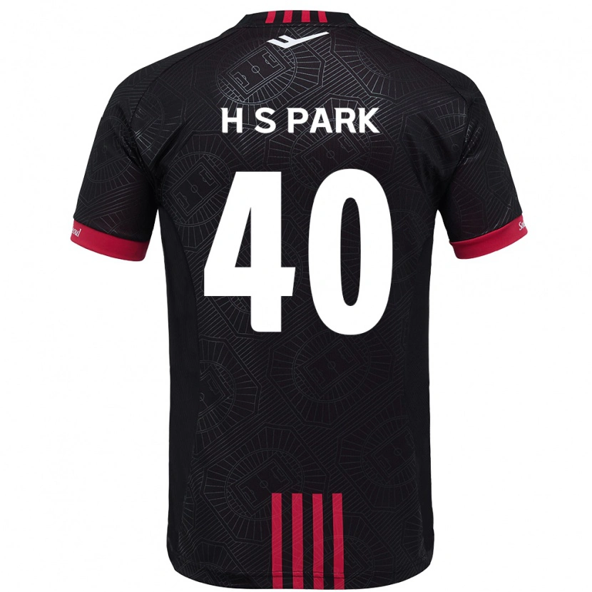 Danxen Homem Camisola Seong-Hun Park #40 Preto Vermelho Principal 2025/26 Camisa Brasil