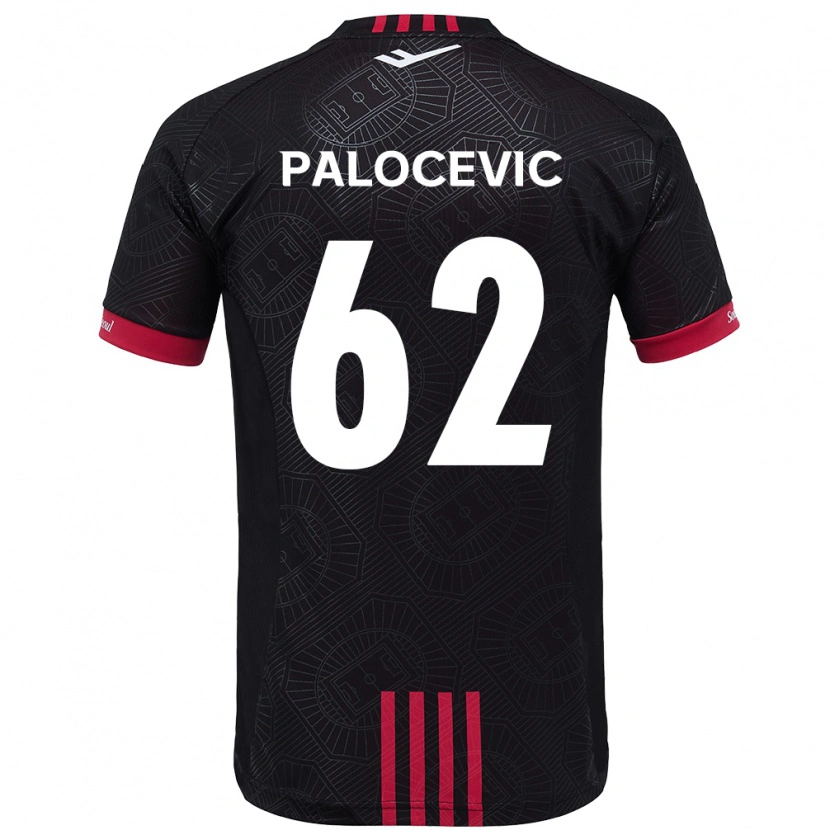 Danxen Homem Camisola Aleksandar Palocevic #62 Preto Vermelho Principal 2025/26 Camisa Brasil